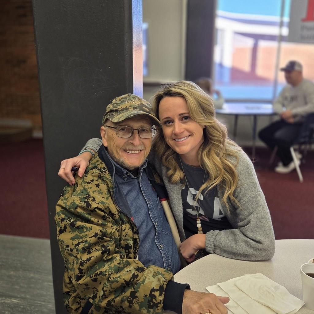 staff member and grandpa veteran