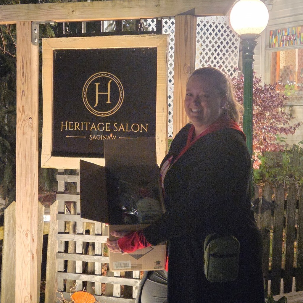 AP with box of items