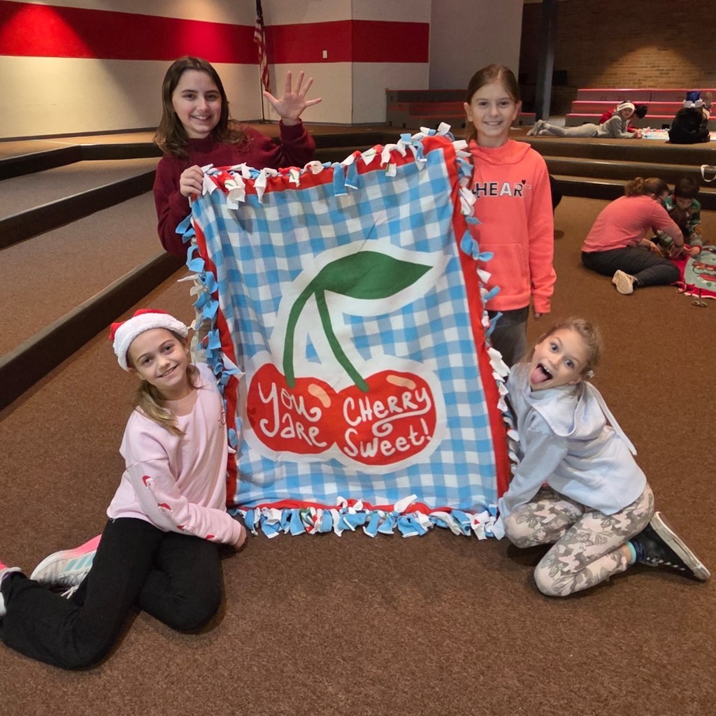 4th grade girls finished blanket