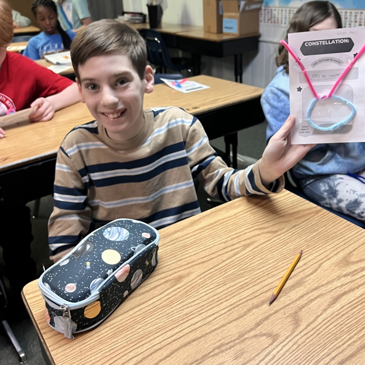 students with constellations