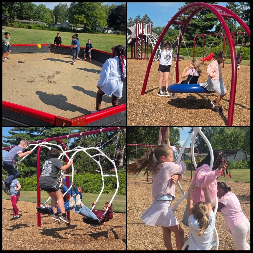students play on playground