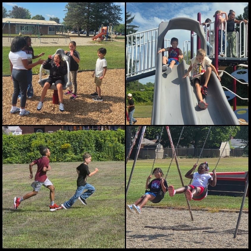 students playing on the playground