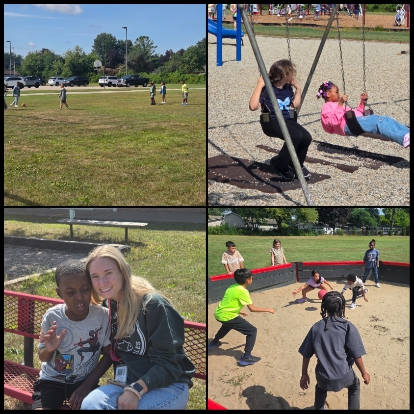 students at recess