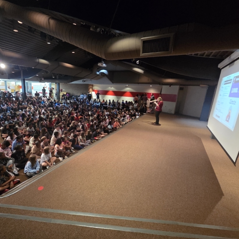 principal on stage