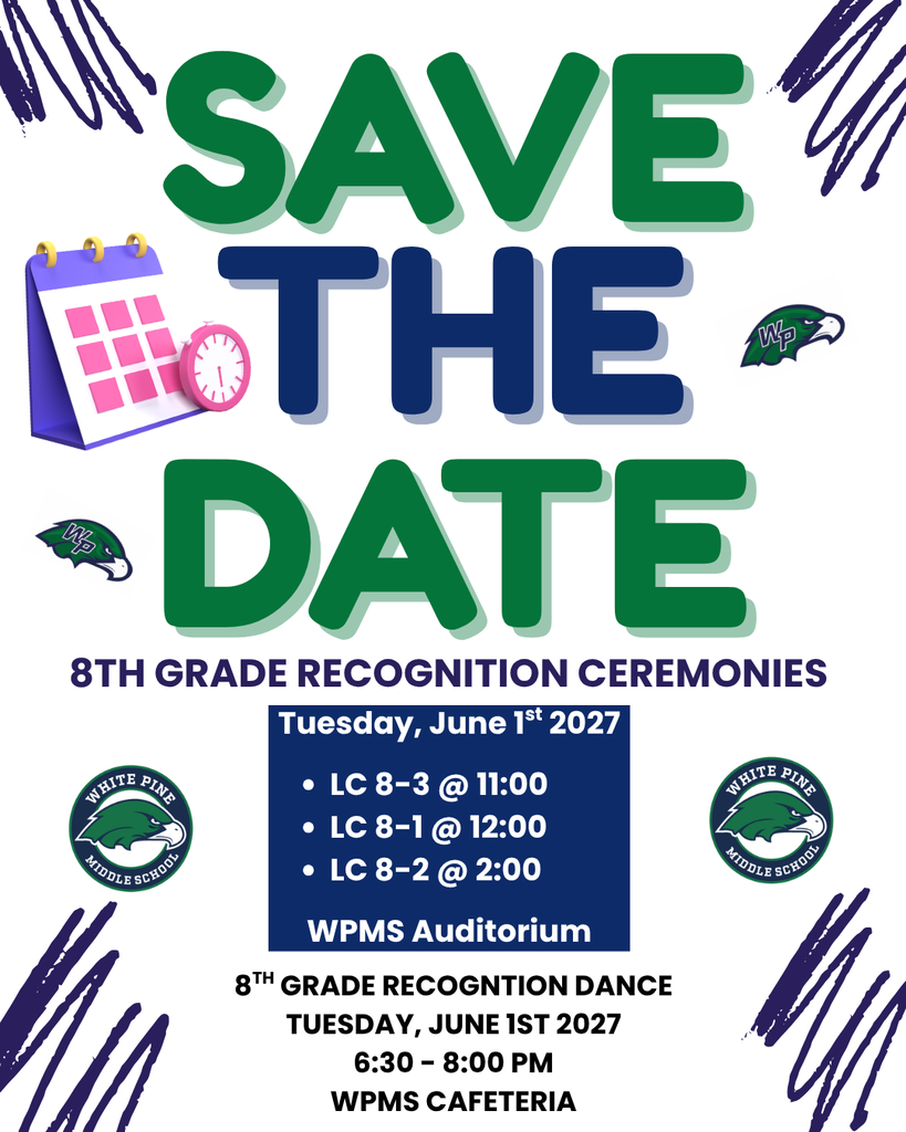 Save the Date 8th Grade