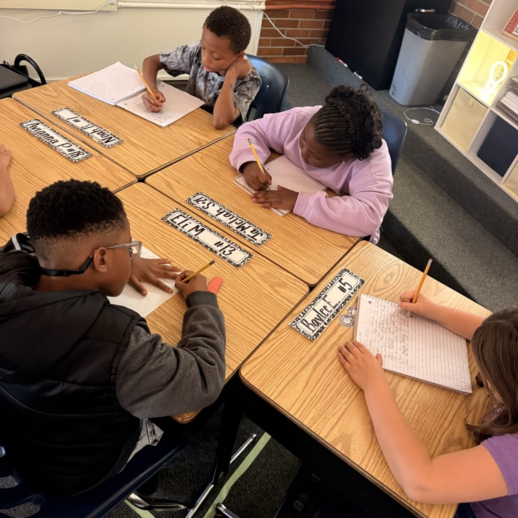 students writing