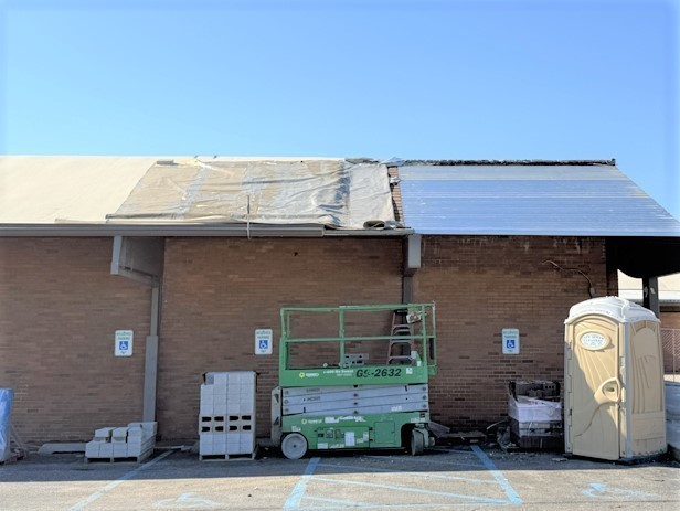 new roof on building
