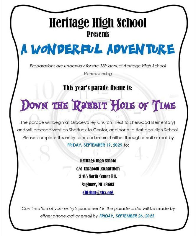 heritage homecoming entry flyer