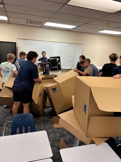 football team helping
