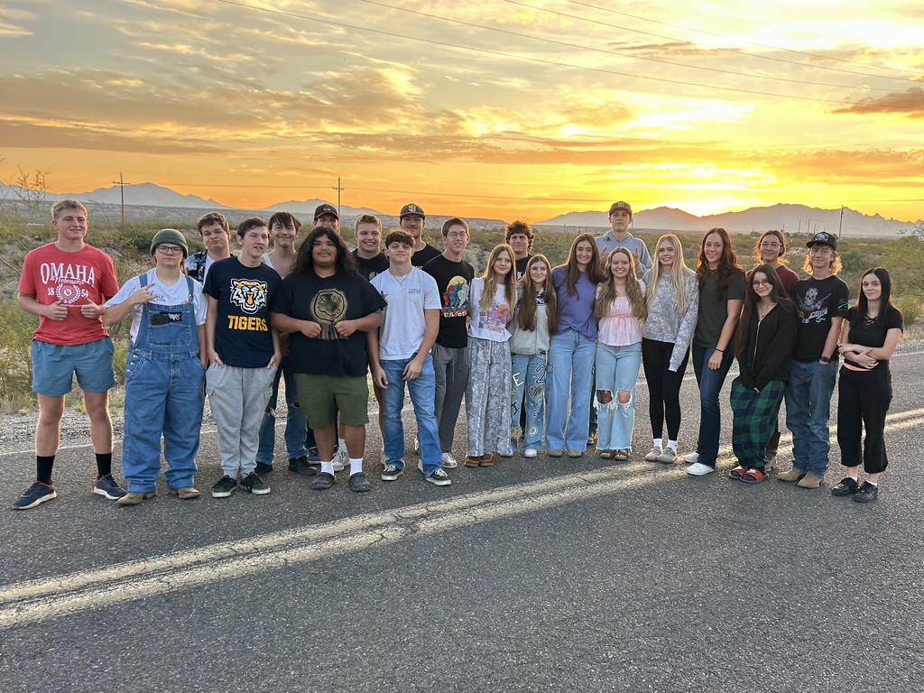 group of students at sunrise