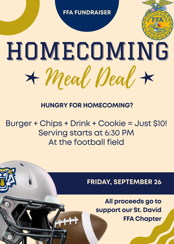 FFA Homecoming Meal Deal $10
