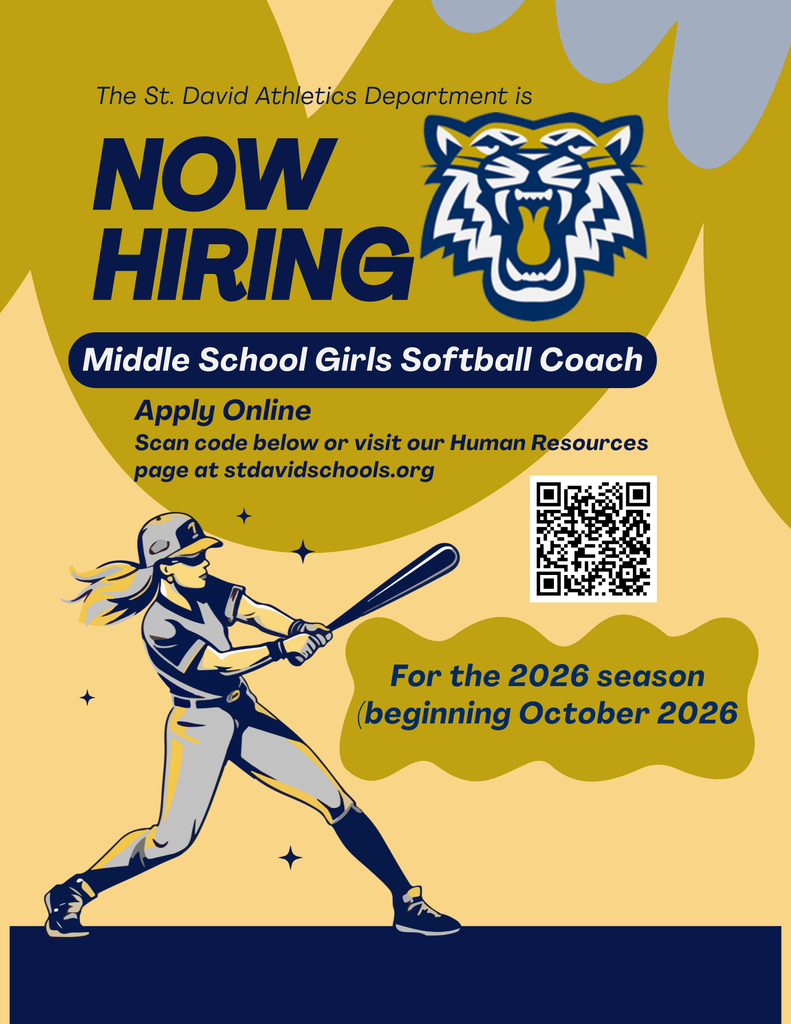 ST. David schools is now hiring a middle school softball coach for next school year. Apply online.