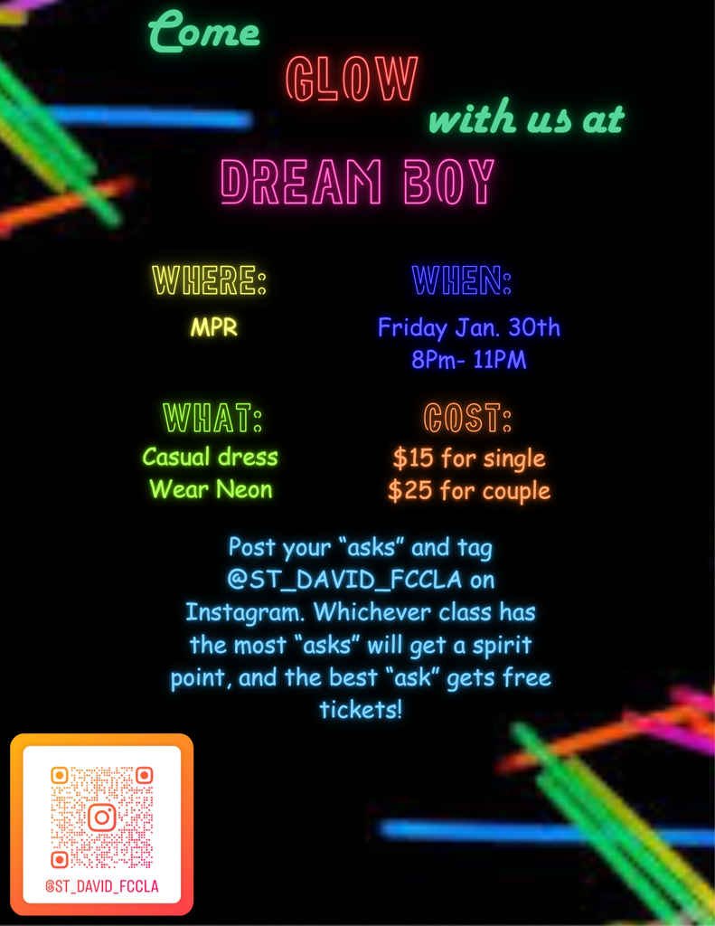 Come glow with us at Dream Boy. MPR Friday Jan 30 8:00pm -11:00pm casual dress, wear neon. $15 for single $25 for couple