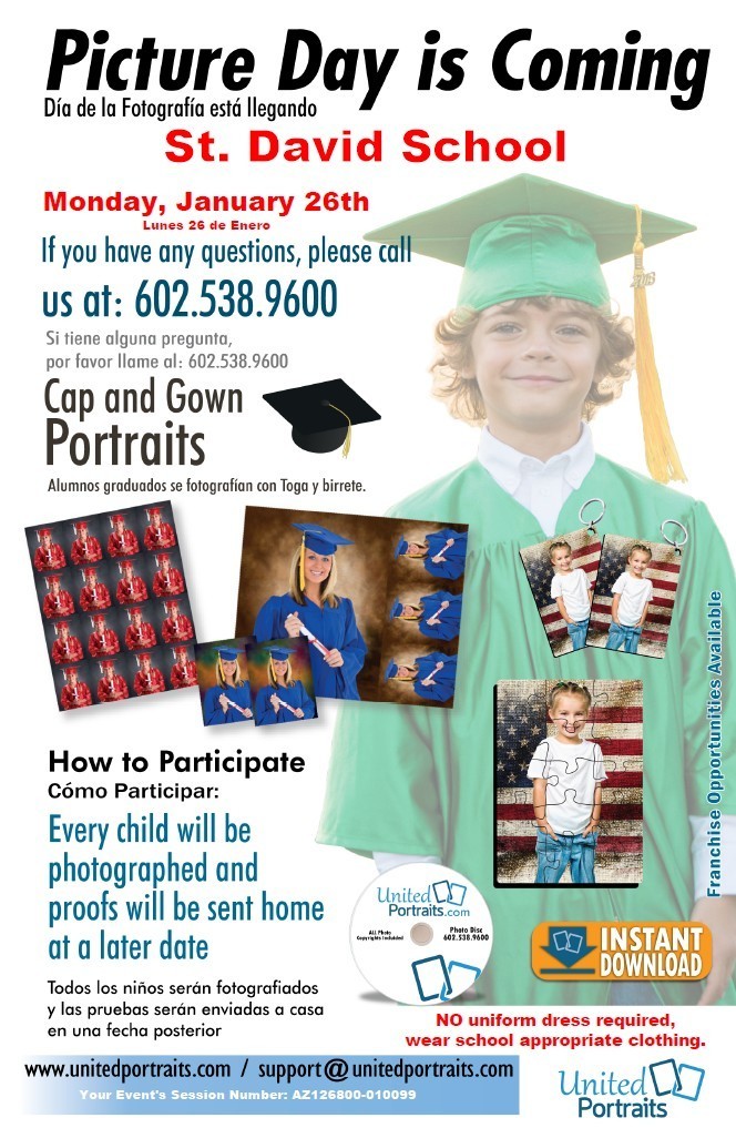 Picture day is coming Monday January 26