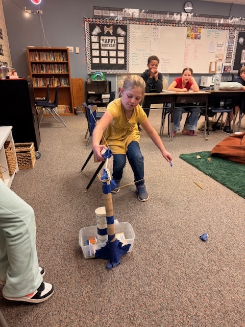 student using project