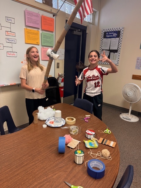 students using a project