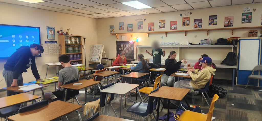 students playing budget game