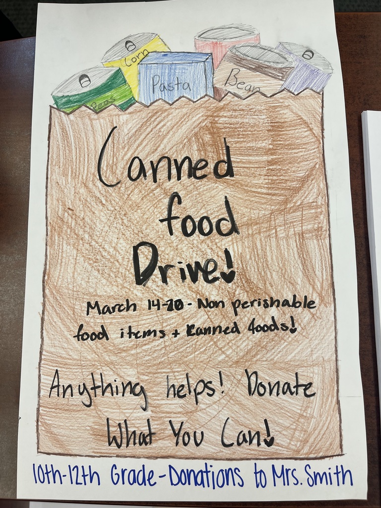 Canned food drive March 16-20 St. David School