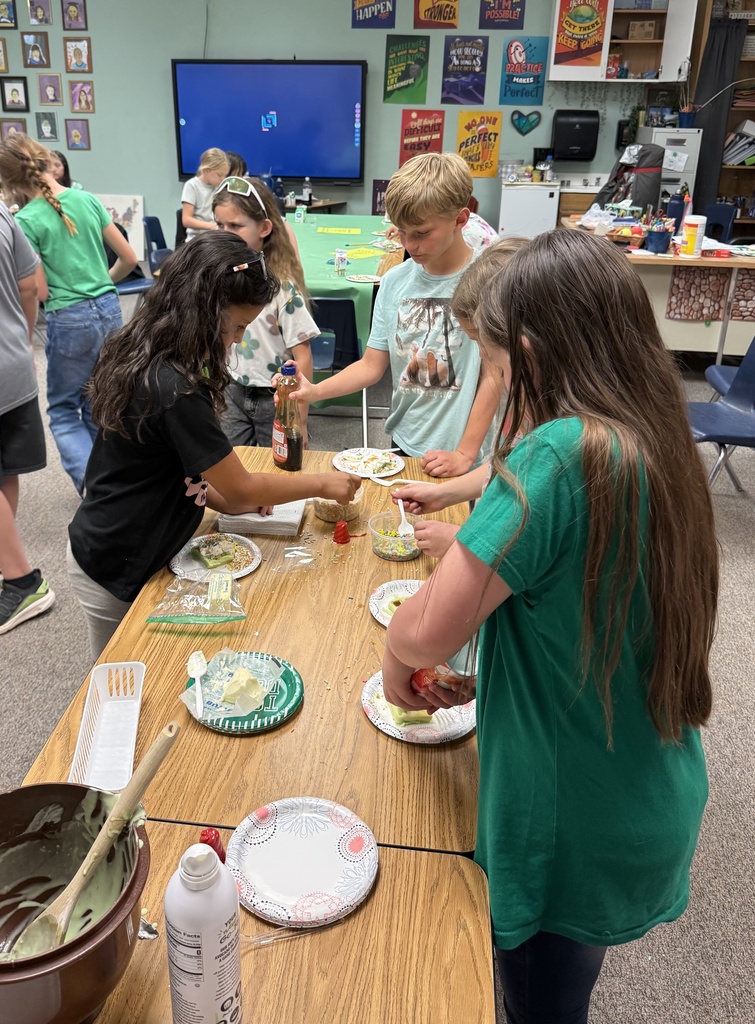 students making waffles