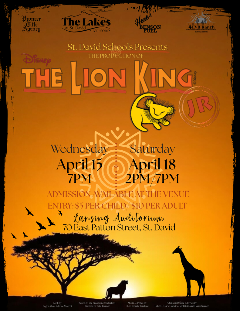 St. David School Presents The Lion King Jr.