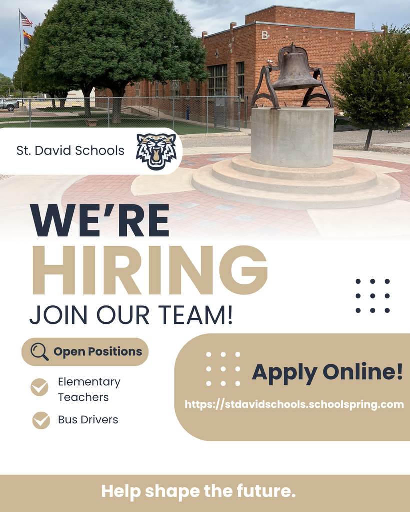 We're hiring Elementary Teachers Bus Drivers next school year