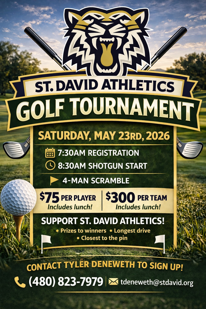 St. David Athletics Golf Tournament Saturday May 23, 2026