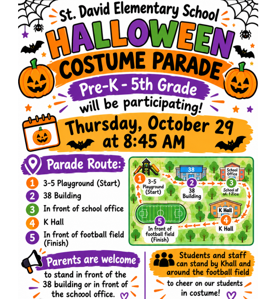 costume parade and awards assembly thursday