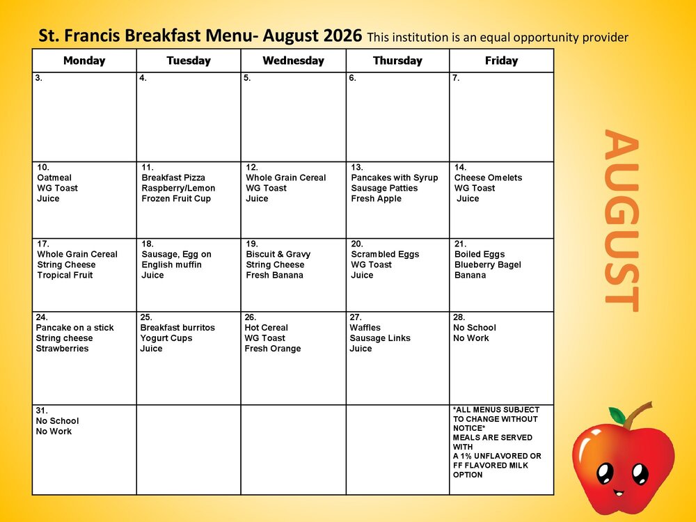 Breakfast and Lunch Menu