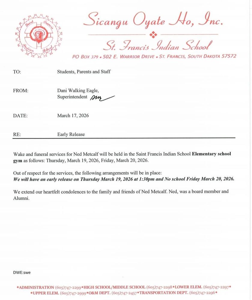 Memo About No School