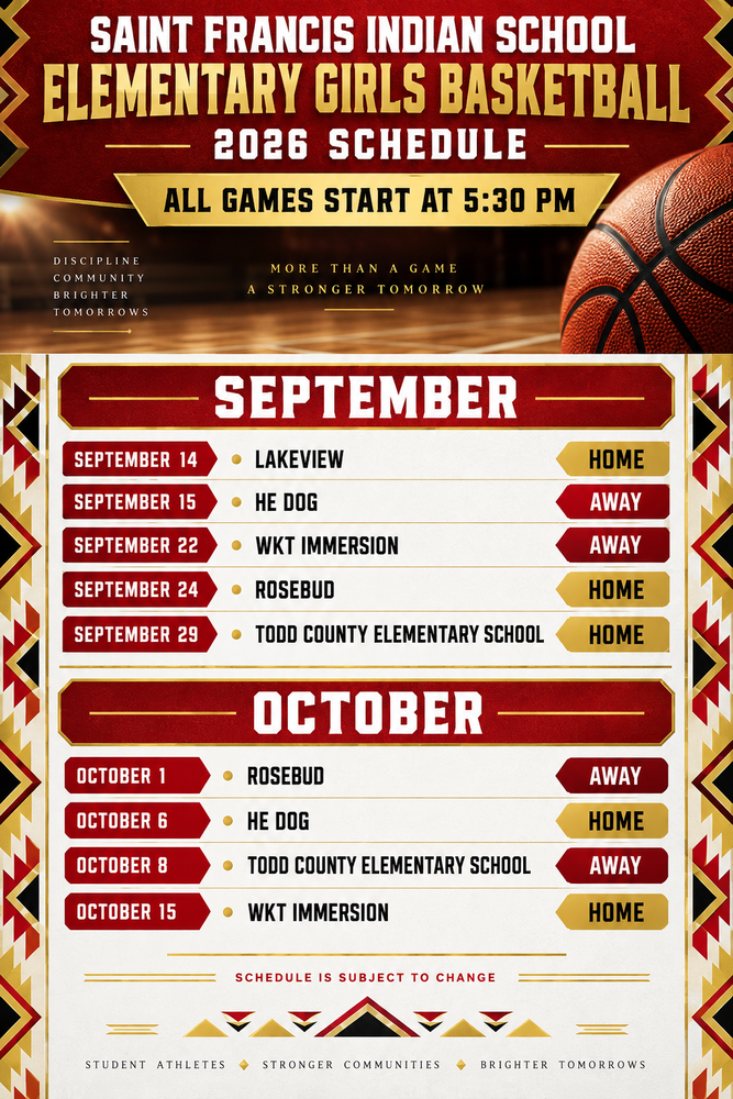 Elementary Fall Sports Schedule