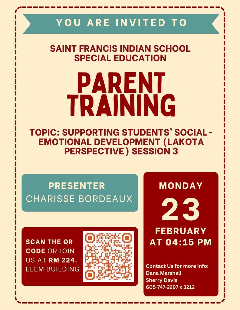 Parent Training Flyer