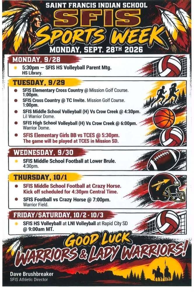 SFIS Sports Week 9-28