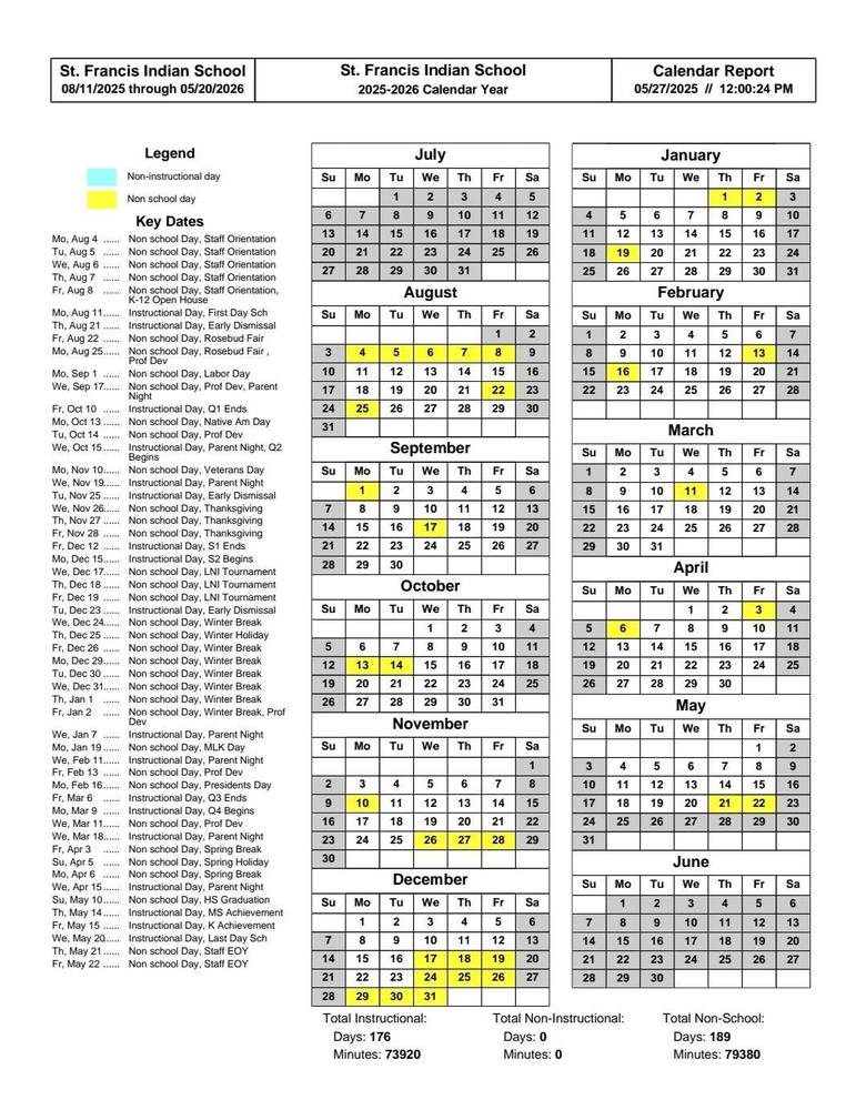 School Calendar