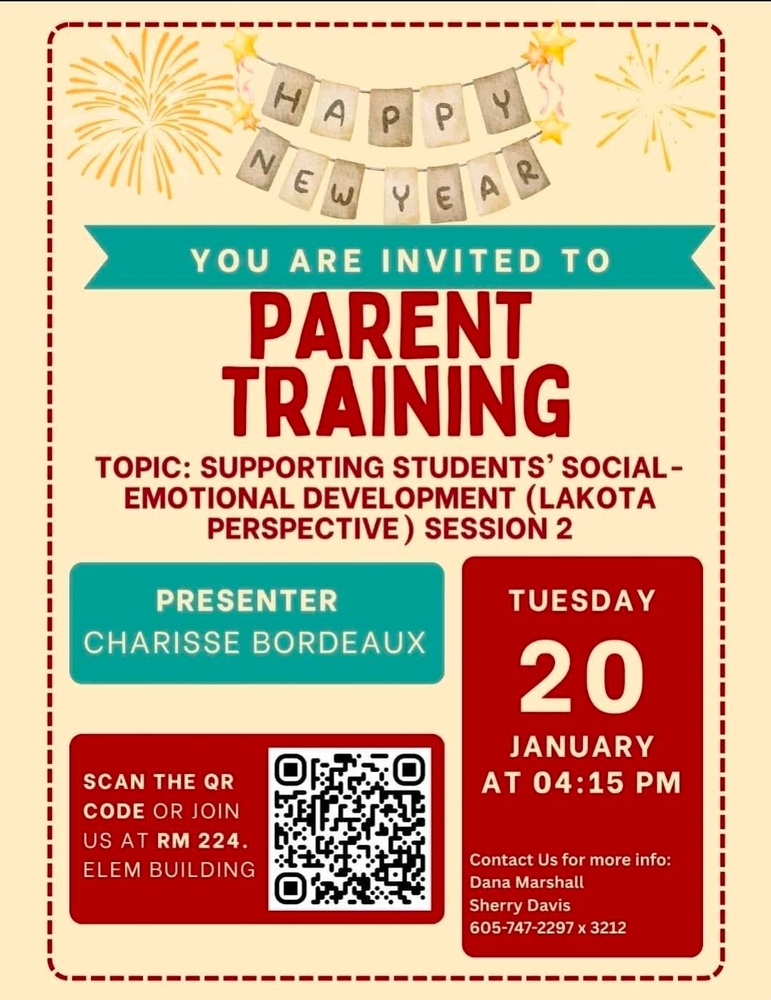 parent Training flyer