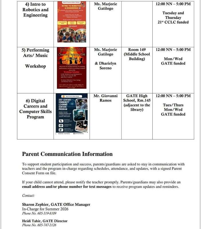 GATE Summer Programs