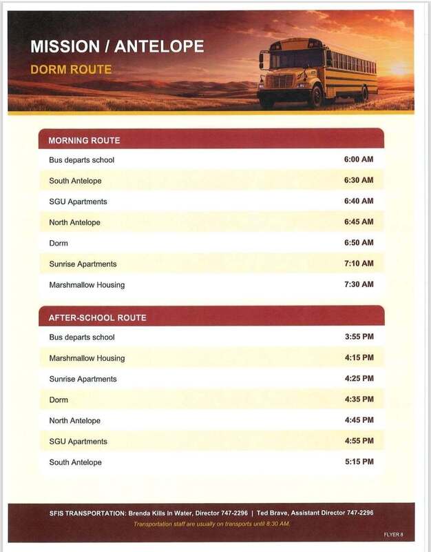 Transportation Schedule