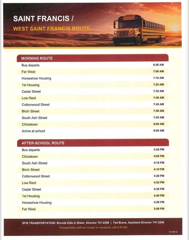 Transportation Schedule