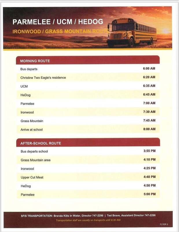 Transportation Schedule