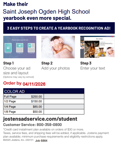 yearbook recognition ad