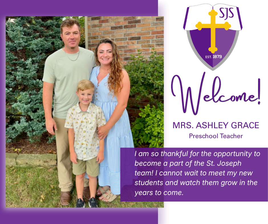 Welcome new Preschool Teacher, Mrs. Ashley Grace