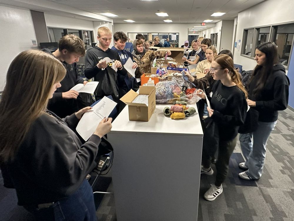 SPHS NHS kids making Care Kits