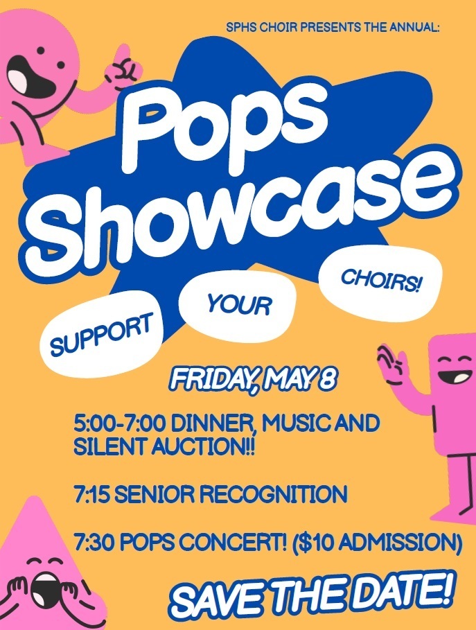 SPHS Choir's Pops Showcase poster