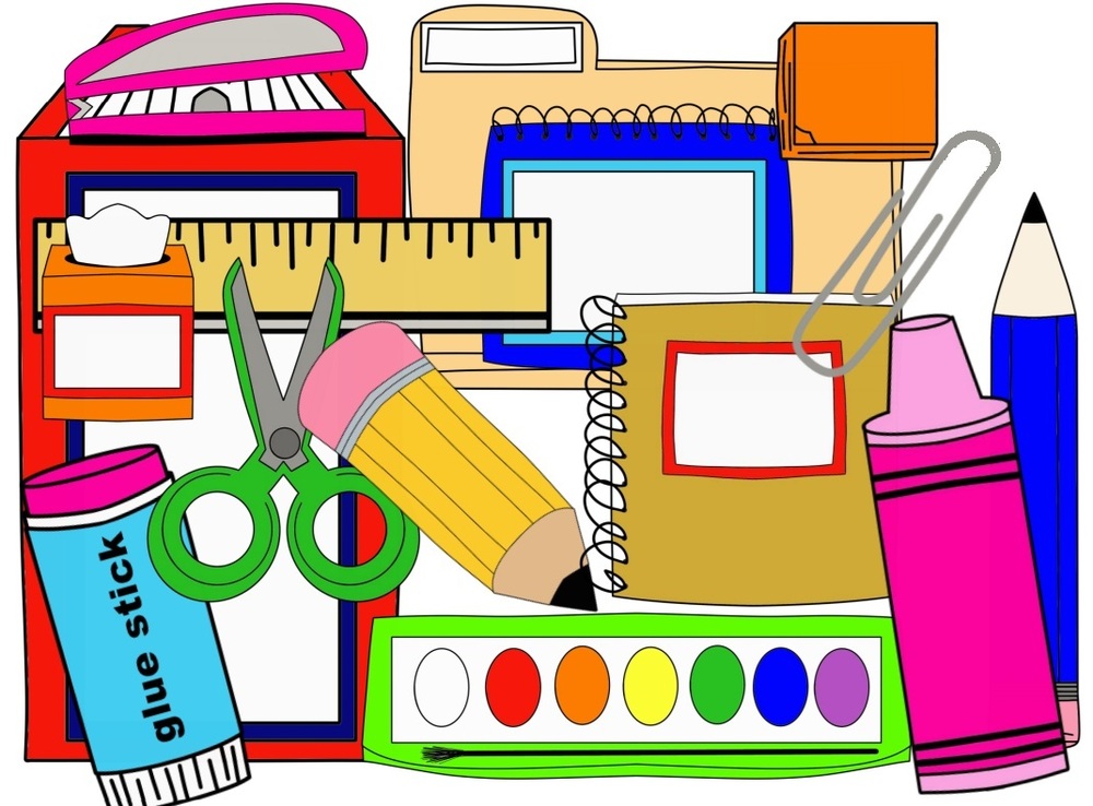 School supplies graphic