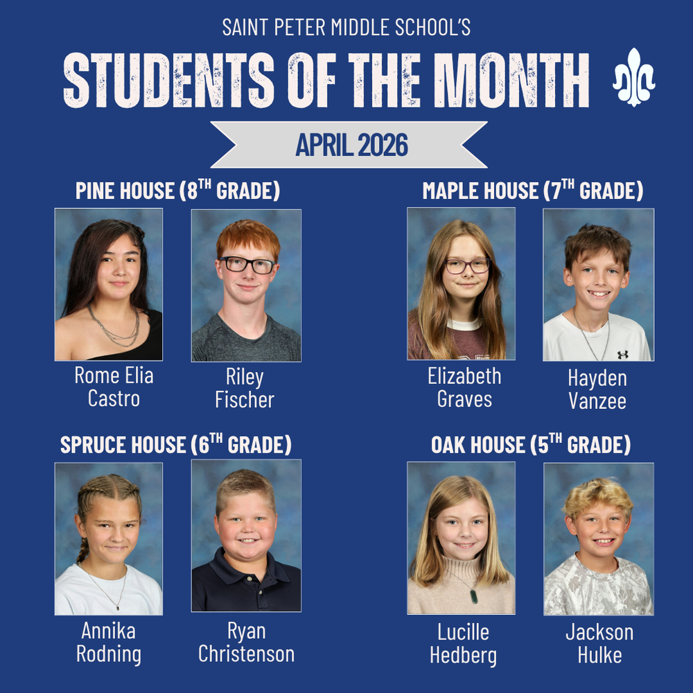 SPMS April 2026 Students of the Month