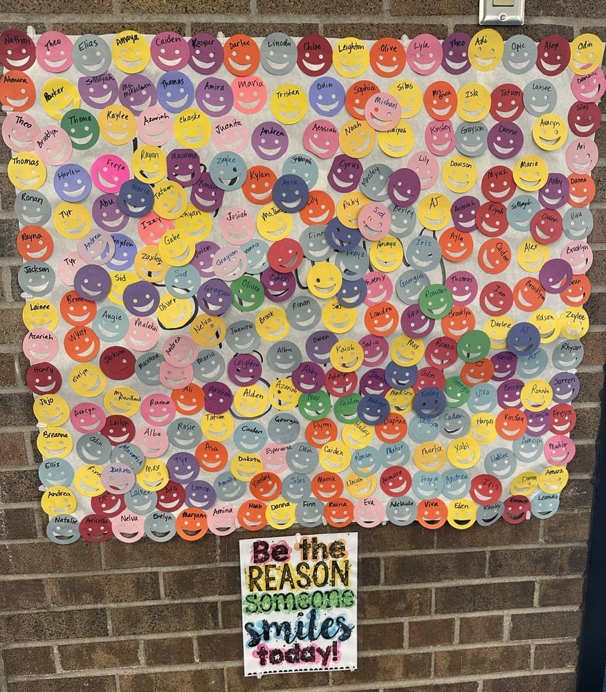 Shining Smiles wall at South Elementary