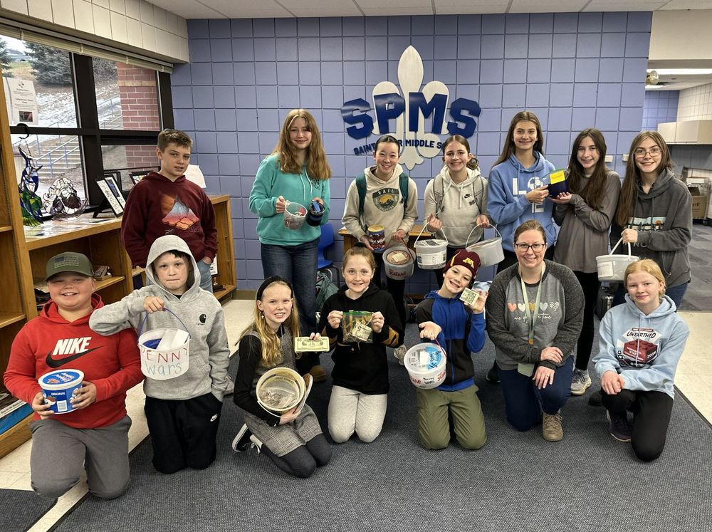 SPMS Penny Wars - Student Council members