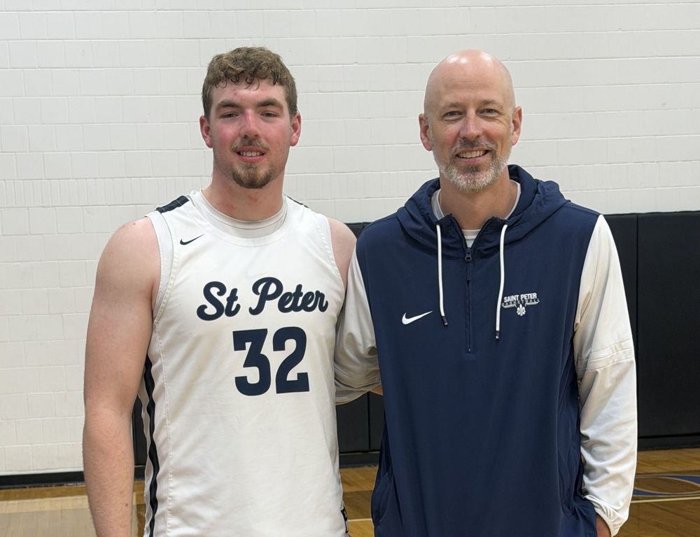 Parker Maloney and Coach Sean Keating