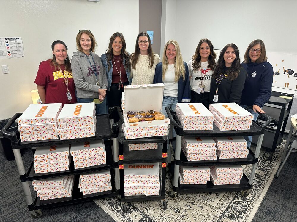 SPHS donut crew for positive attendance day