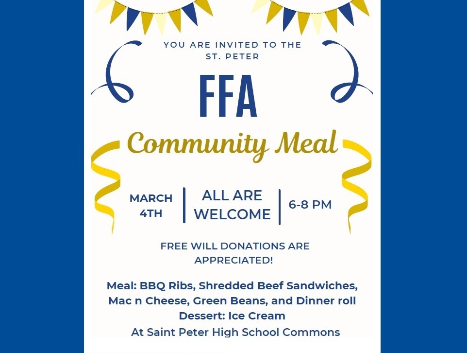 SPHS FFA Week community meal info