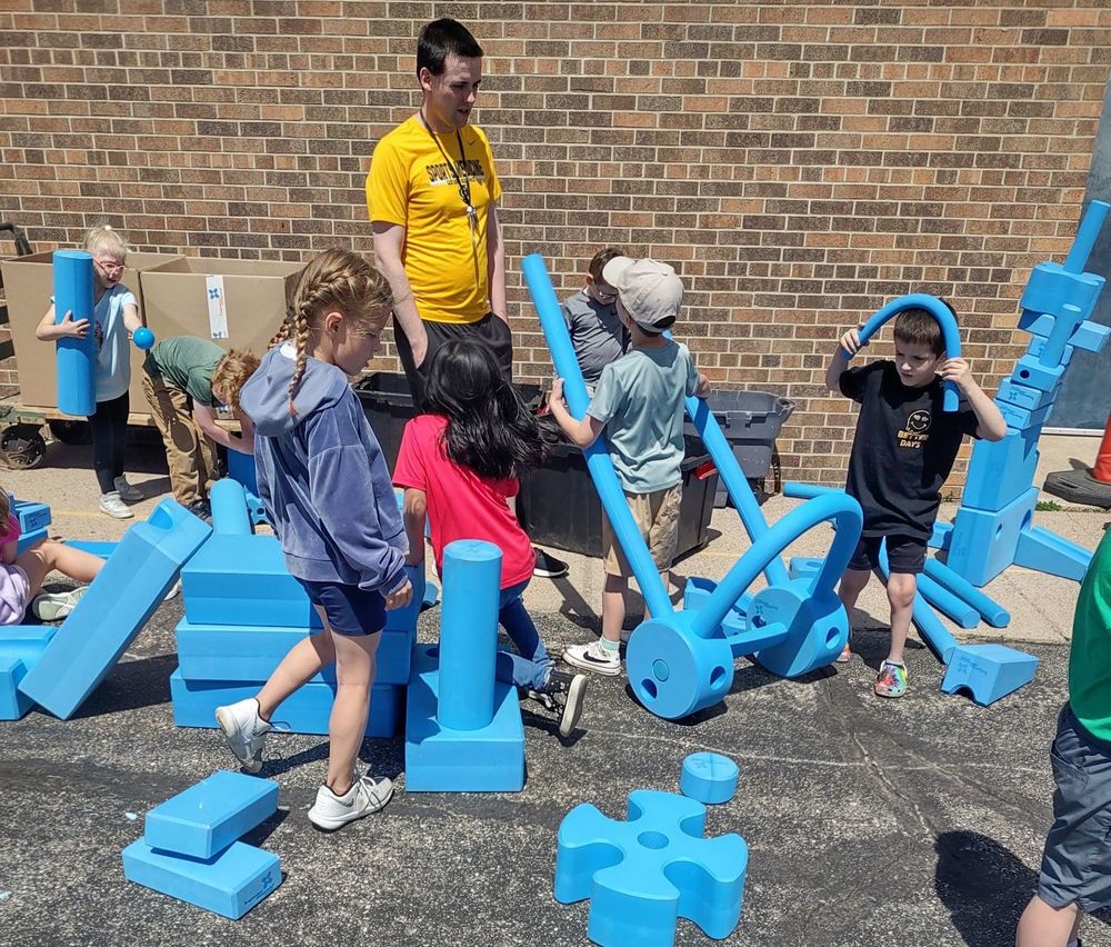 Big Blue Blocks at South playground